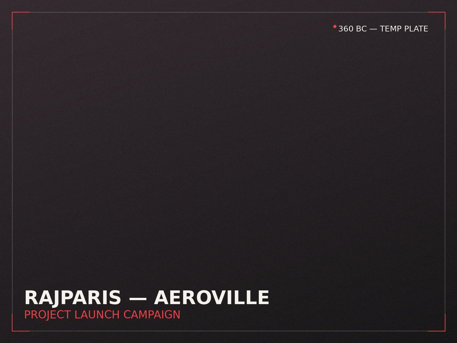 Rajparis Aeroville project launch campaign — placeholder image, to be replaced with 360 BC project still